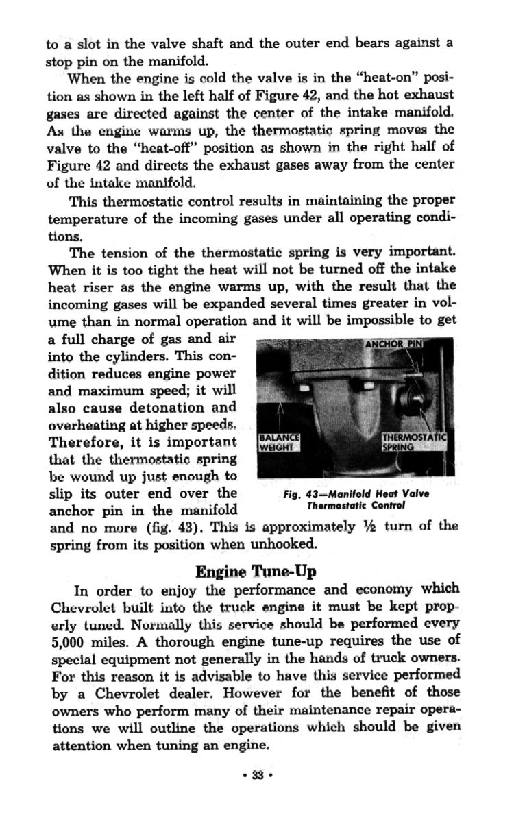 1954 Chevrolet Trucks Operators Manual Page 71
